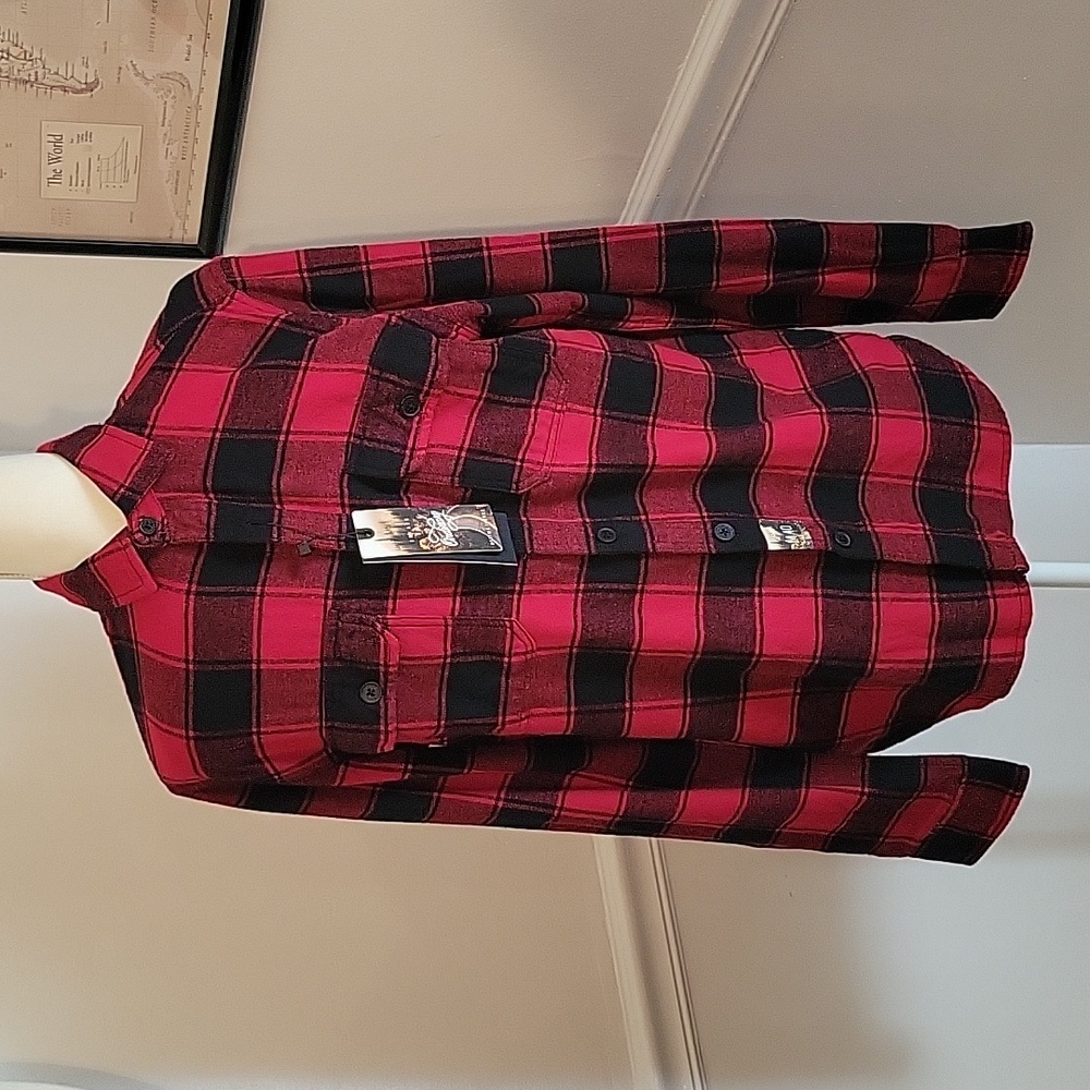 Denim & Flower‎ Ricky Singh Flannel Checkered Button Down Shirt Mens Med…